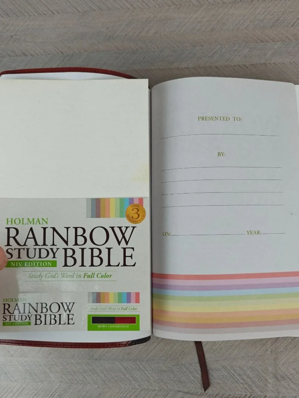 Holman Rainbow Study Bible NIV Edition 2015 Cocoa Terra Cotta LeatherTouch